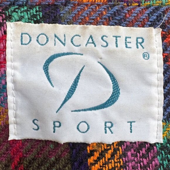 Vintage Doncaster Sport Plaid Wool Blend Jacket Size 6 Made in USA - Picture 5 of 10